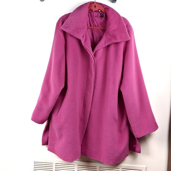 Max Mara Pink Alpaca Wool Teddy Coat - Picture 2 of 16